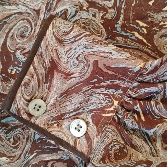 Vintage Saint Laurent Swirl Paisley Blouse With Flaws - Picture 3 of 10